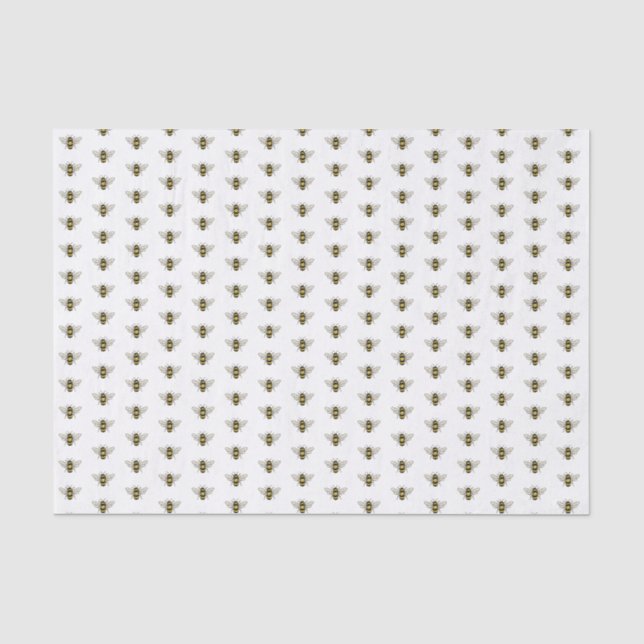 Papier Mousseline Bumble Bee Baby Bee Thème Douche (Recto)