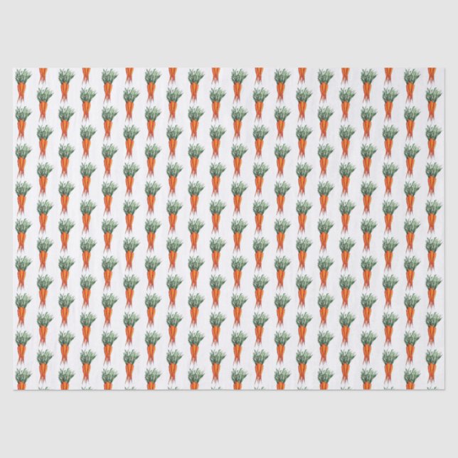 Papier Mousseline Bunch de carottes Orange Vegetable Veggie Garden (Recto)