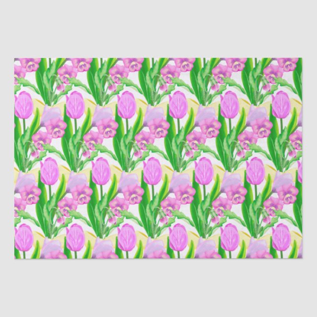 Papier Mousseline Bunch of Spring Flowers (Recto)