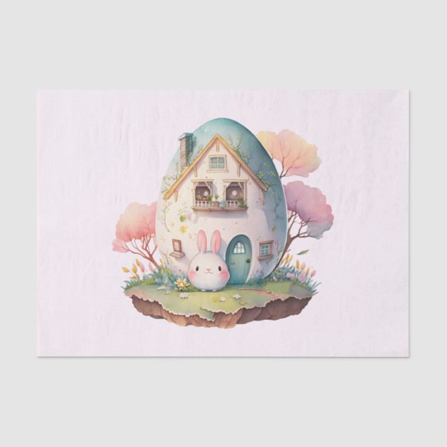 Papier Mousseline Bunny Pink Pastel & Maison (Recto)