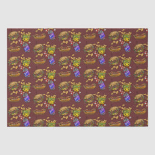 Papier Mousseline Burgers et chiens adorables