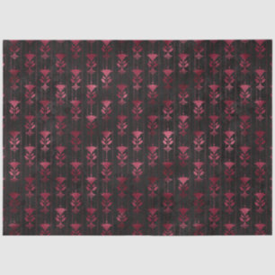Papier Mousseline Burgundy et Gold Tiger Series Design 6