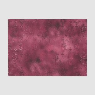 Papier Mousseline Burgundy Glam Foil Parties scintillant Damask