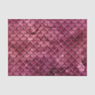 Papier Mousseline Burgundy Glam Pailleté Sirène