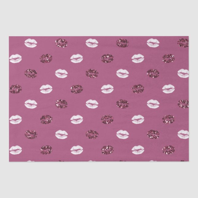 Papier Mousseline Burgundy rose Parties scintillant rouge blanc Bais (Recto)