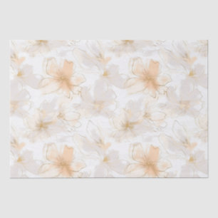 Papier Mousseline Bush et Taupe Modern Art Floral