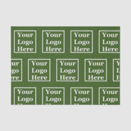 Papier Mousseline Business Dark Green Modèle Votre logo ici