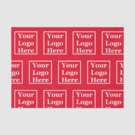 Papier Mousseline Business Red Your Logo Ici Motif Modèle