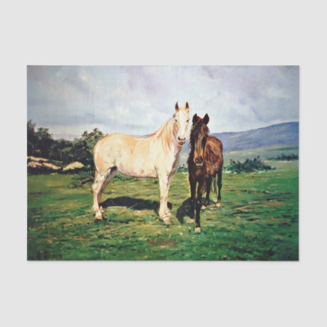 Papier Mousseline Caballos/Cabalos/Chevaux (Recto)