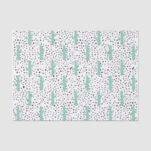 Papier Mousseline Cactus et triangles abstraits artistiques modernes