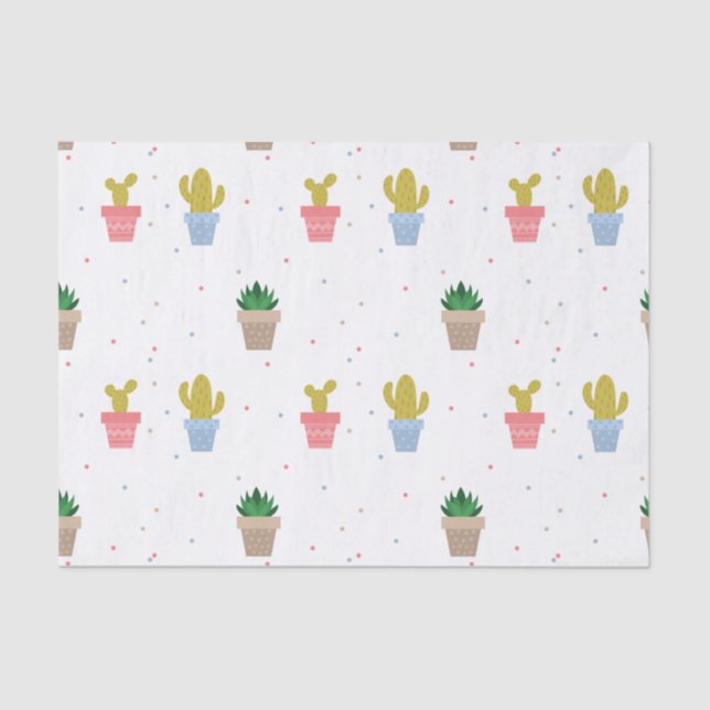 Papier Mousseline Cactus mignon (Recto)