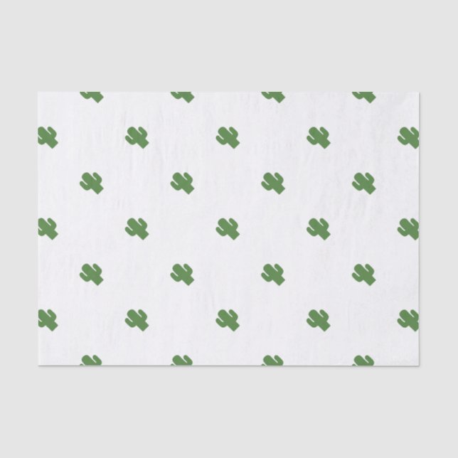 Papier Mousseline Cactus vert heureux en été rose (Recto)