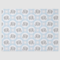 Cadeau bleu de douche d'éléphant de bébé infantile