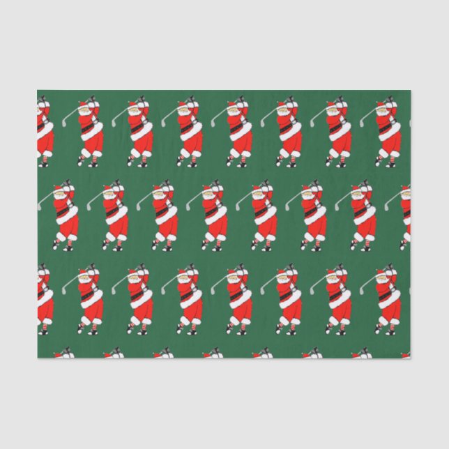 Papier Mousseline Cadeau de Noël de golf (Recto)