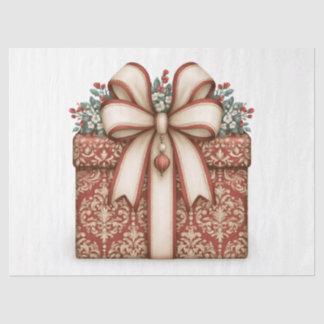 Papier Mousseline Cadeau de Noël rouge