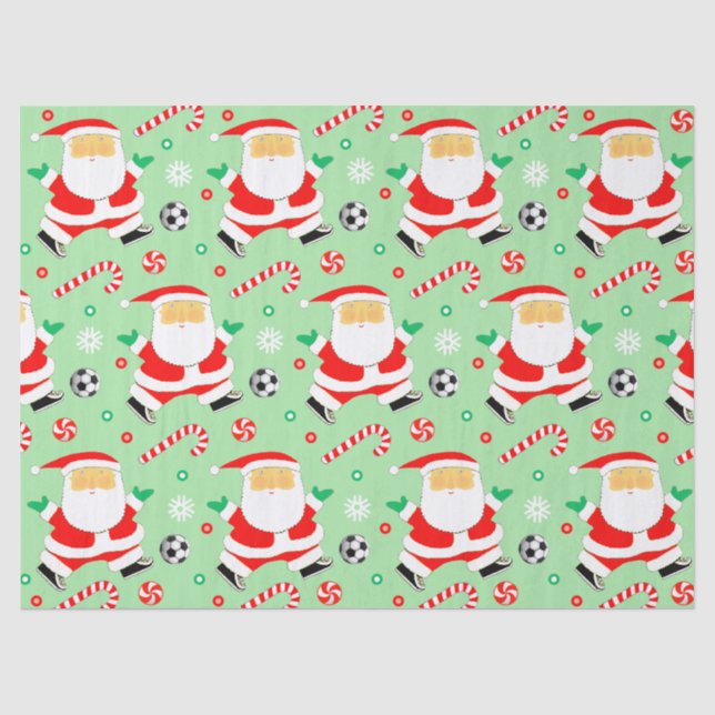 Papier Mousseline Cadeau de vacances de football (Recto)