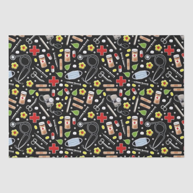 Papier Mousseline Cadeau Médicale Docteur (Recto)