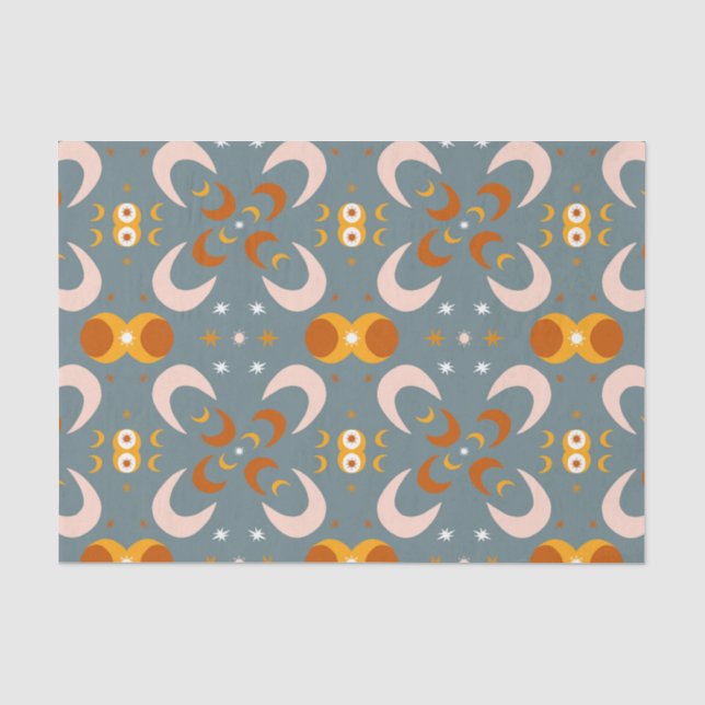 Papier Mousseline Cadeau Motif de lune (Recto)