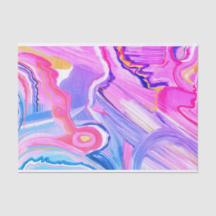 Papier Mousseline Cadeau Peint à la main Peinture Abstraite