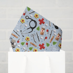 Papier Mousseline Cadeau sur le thème médical