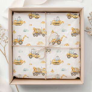 Papier Mousseline Cadeau Thème de construction