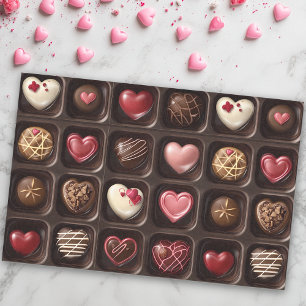 Papier Mousseline Cadeaux de chocolat de la Saint-Valentin