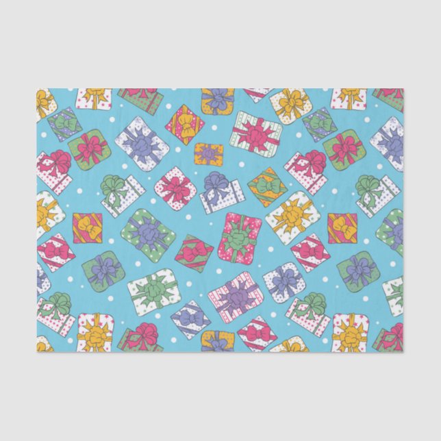 Papier Mousseline Cadeaux de Noël motif (Recto)