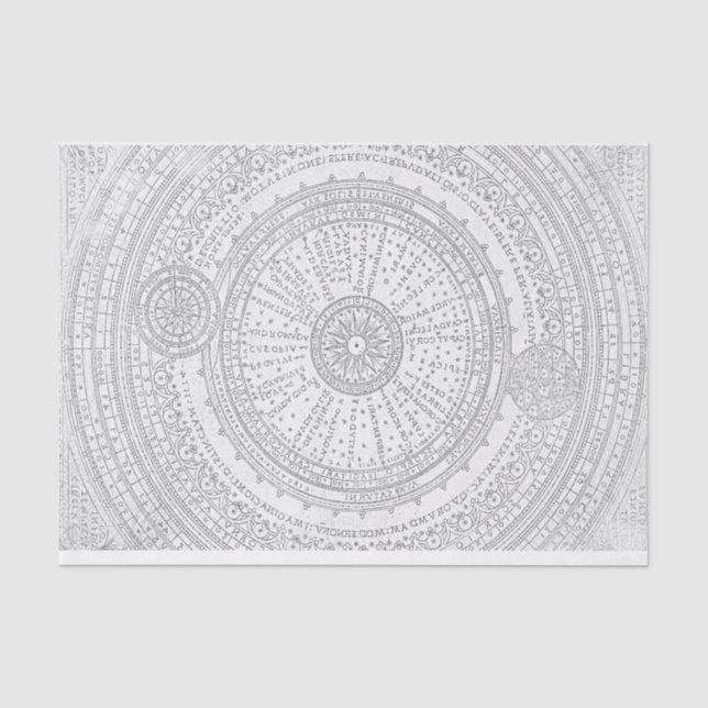 Papier Mousseline Cadre de graphique d'astro-texte latin dénaturé (Recto)