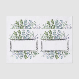 Papier Mousseline Cadre vert pour découpage