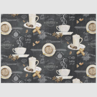 Papier Mousseline Café Cappuccino Mocha Typographie Art Découpage