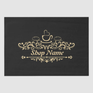 Papier Mousseline Café maison moderne Boulangerie personnalisée Logo
