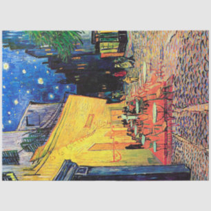 Papier Mousseline Cafe Terrace at Night, Vincent van Gogh, 1888