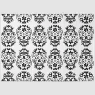 Papier Mousseline Calavera sucre crâne bonbon_floral mexicaine calav