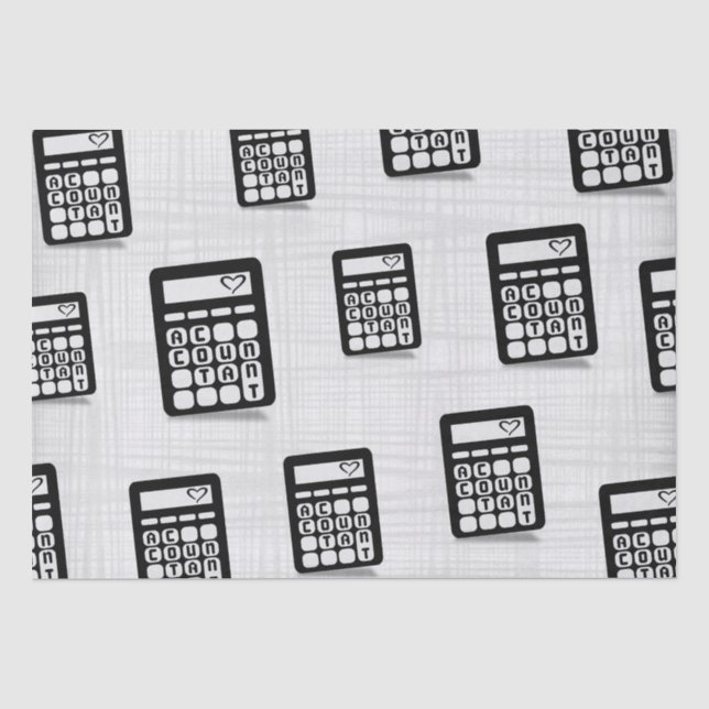 Papier Mousseline Calculatrice comptable Grey cardiaque (Recto)