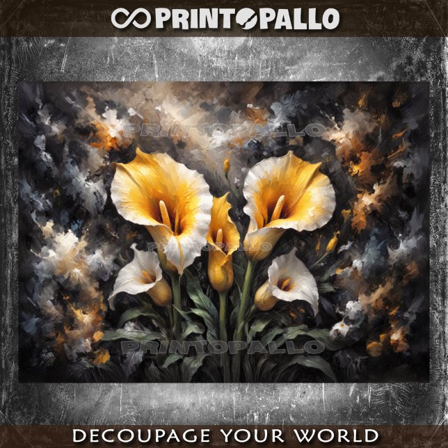 Papier Mousseline Calla Lys composition des fleurs #1 (Créateur téléchargé)