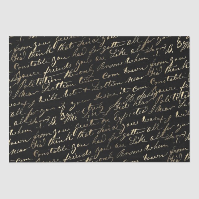 Papier Mousseline calligraphie sur noir (Recto)