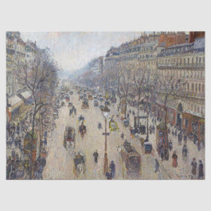 Papier Mousseline Camille Pissarro - Boulevard Montmartre, matin