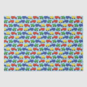 Papier Mousseline Camions Boy Baby shower Construction Cute