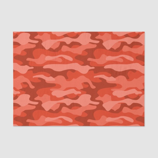 Papier Mousseline Camo monochrome Soda orange (Recto)