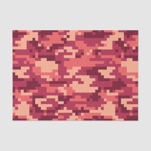 PAPIER MOUSSELINE CAMO NUMÉRIQUE DÉSERT MARTIAN / CAMOUFLAGE (Recto)
