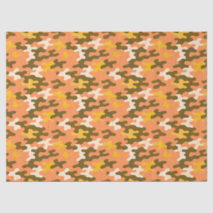 Papier Mousseline Camo orange