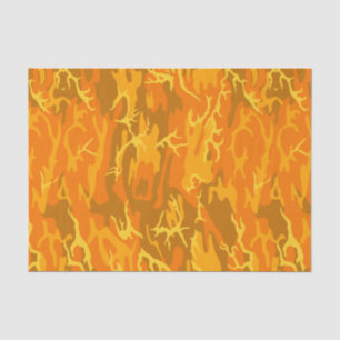 Papier Mousseline Camo orange