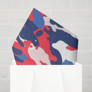 Papier Mousseline Camo patriotique rouge blanc bleu USA liberté