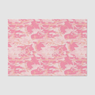 Papier Mousseline Camo rose