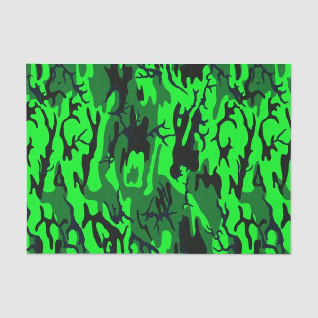 Papier Mousseline Camo vert étranger (Recto)