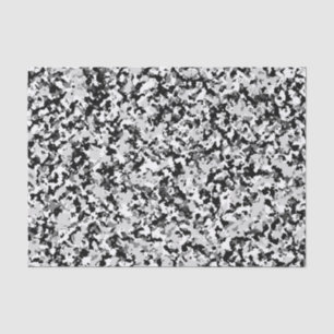 Papier Mousseline Camouflage Blanc Gris Noir Arctique Fête