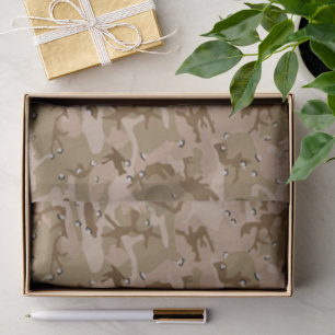 Papier Mousseline Camouflage Désert Avec Galets, Militaire, Armée