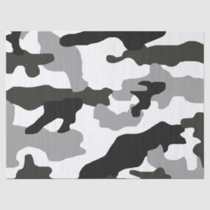 Papier Mousseline Camouflage gris urbain no 15 imprimé