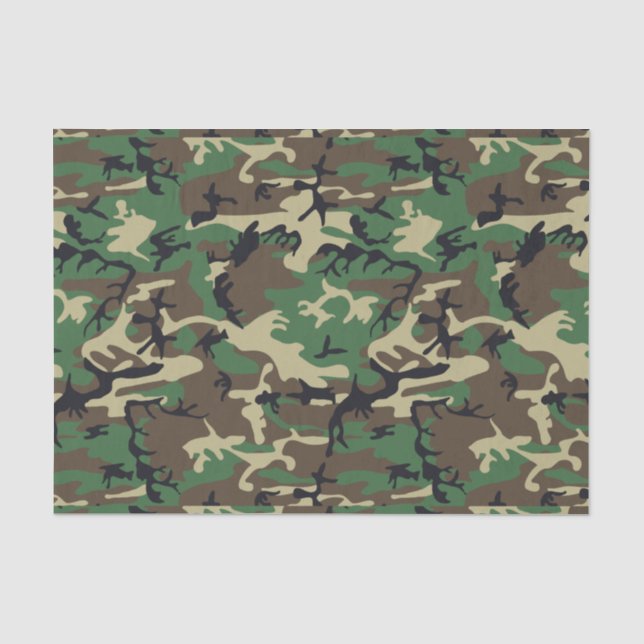 Papier Mousseline Camouflage militaire (Recto)