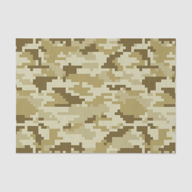 Papier Mousseline Camouflage numérique de 8 bits pour le désert par  (Recto)